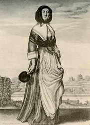 Höst - En engelsk kvinna i huva och förkläde, Karl I:s regeringstid, c1620-1640, 1937