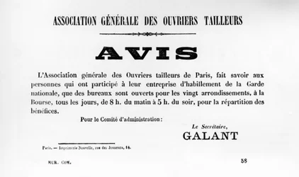 Avis, från franska politiska affischer från Pariskommunen, maj 1871