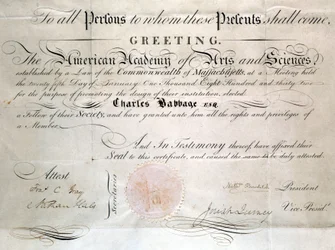 Babbage Diploma från American Academy of Arts and Sciences