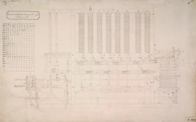 Babbage Engines, Difference Ritning av sidovyn av Difference Engine No 2