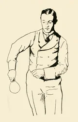 Back-Hand Service från höger sida, 1902.