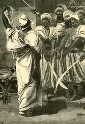 Bagaeus levererar sina meddelanden till det persiska gardet, 1890.