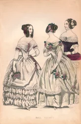 Bollklänningar, 1800-tal.