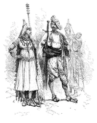 Banjari män och kvinnor, Orissa, Indien, 1895