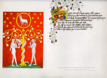 Banderoll och dikt, c1400-talet, 1840