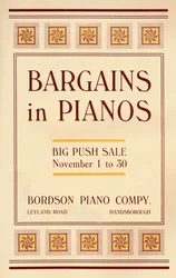 Fynd på pianon - Bordson Piano Companys annons, 1916