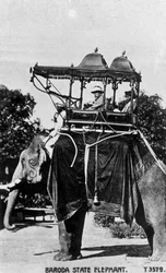 Baroda statselefant, Indien, 1900-talet