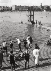 Badpool, Dinard, Bretagne, Frankrike, 1900-talet