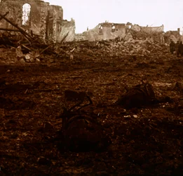 Battlefield, Aisne, Frankrike, c1914-c1918