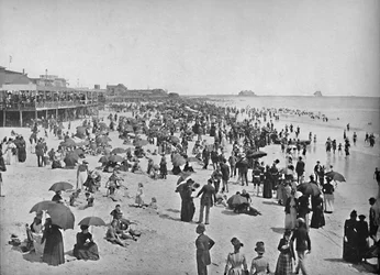 Stranden i Atlantic City, New Jersey, c1897.