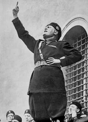 Benito Mussolini, italiensk fascistisk diktator, omkring 1930-talet
