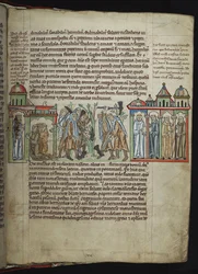 Bernard av Clairvaux skickar munkar till dotterhus, cisterciensermunkar, 1249-1250.