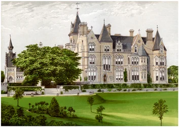 Bestwood Lodge, Nottinghamshire, hem för hertigen av St Albans, c1880