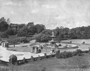 Bethesda Fountain, Central Park, New York, USA, c1900.