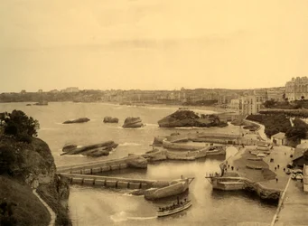 Biarritz - Fiskarnas hamn, c1930.