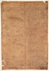 Bifolium utskuret från en karolingisk Gradual tergo, ca. 830-860.