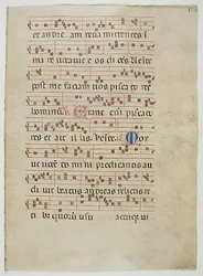 Bifolium från ett antifonarium, italienskt, 1300-tal.