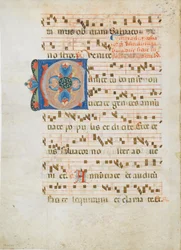 Bifolium med initial C, från ett antifonarium, ca. 1320.