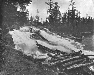 Big Falls, Peshtigo River, Wisconsin, USA, c1900.