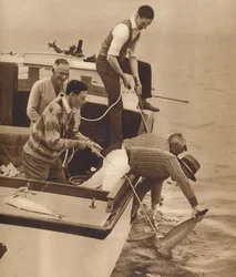 Big Game Fishing, Bay of Islands, Nya Zeeland, c1927, 1937