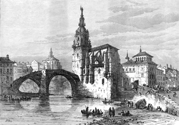 Bilbao, Spanien, april 1874