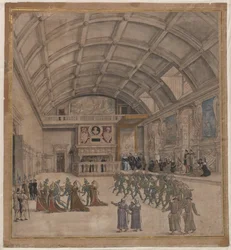 Binchepalatset under firandet i augusti 1549, 1549.