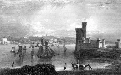 Blackrock Castle, nära Cork, c1800-talet