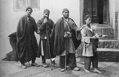 Blinda tiggare från Teheran, Persien, 1902