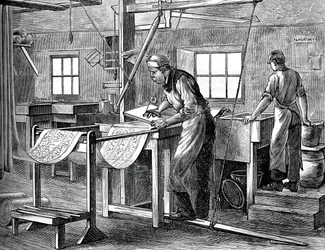 Blockera skrivare på jobbet, c1880