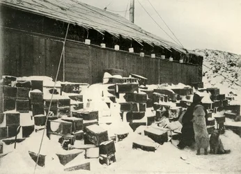 Isblock...för att fastställa avdunstningshastigheten, 1908, 1909