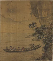 Båtliv i månsken, 1600-tal.