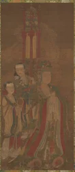 Bodhisattva och skötare, 1300-talet.