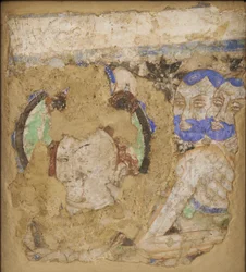 Bodhisattvas och munkar, från grottan 224, 4-600-talet.