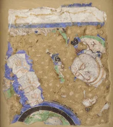 Bodhisattvas och munkar, från grottan 224, 4-600-talet.
