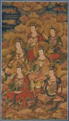 Bodhisattvor från upplysningens tio stadier, de åtta skarorna av himmelska nagor och yakshier