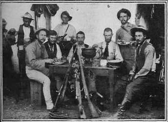 Boer Telegraphists at Tea, 1900