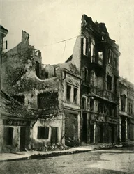 Bombade byggnader i Belgrad, Serbien, första världskriget, oktober 1915, c1920.