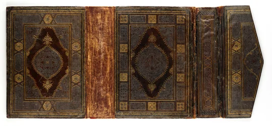 Bokbinderi för en Koran, 1460-1500.