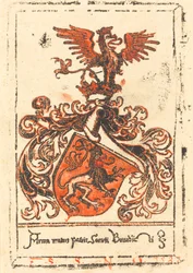Bokskylt av klostret Ottobeuren, ca. 1500.