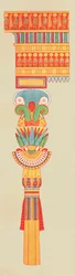 Buketthuvudstad, Thebe, Egypten, 1928.