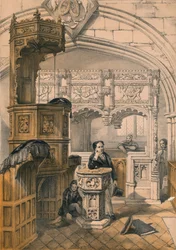 Boxgrove Church, Sussex, 1800-talet.
