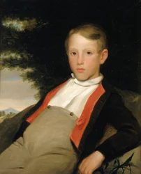 Pojke i ett landskap, ca. 1840.