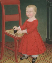 Pojke med blont hår, ca. 1840-50.