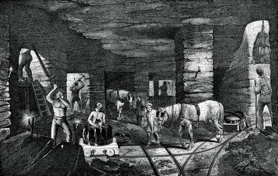 Bradley kolgruva, nära Bilston, 1886