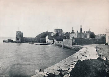 Branksea Island - Allmän utsikt över slottet, 1895