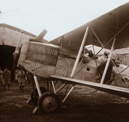 Breguet-biplan på väg att lyfta, c1914-c1918