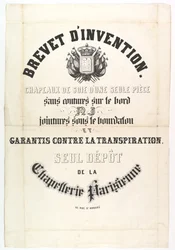 Patent. Sidenhattar i ett stycke..., 1800-tal.
