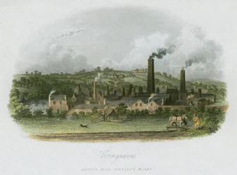 British Iron Company arbetar i Corngreaves, nära Halesowen, West Midlands, c1835