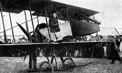 Brittiskt flygplan med snabbskjutvapen, första världskriget, 1914