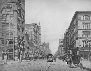 Broadway, norr om Chestnut Street, St. Louis, c1897.